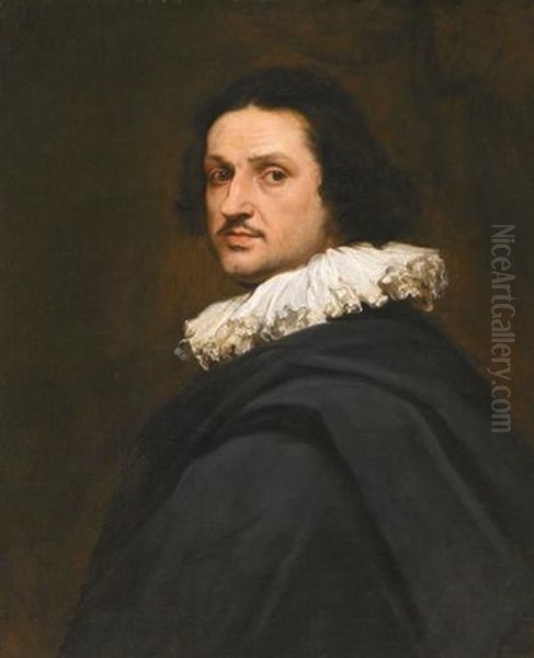 Portrait Of A Gentleman, Wearing A White Ruff Looking Over His Left Shoulder - view 1