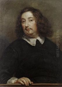 Portrait Of A Gentleman In Clerical Robes, Seated, With His Right Hand Resting On A Stone Ledge