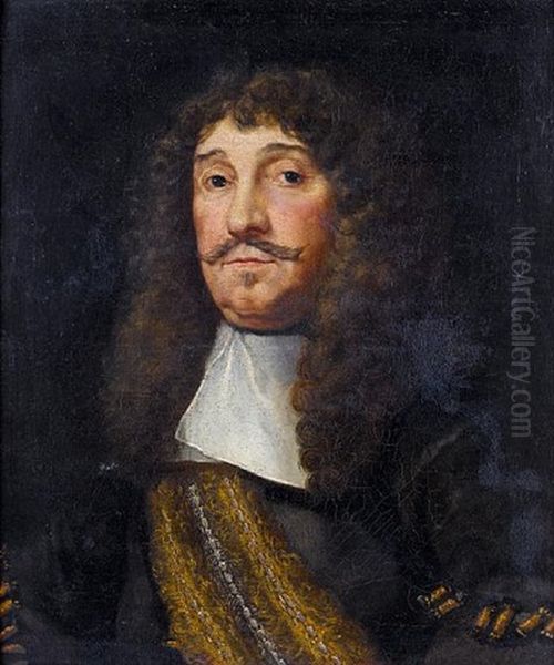 Portrait Of A Gentleman In A Grey Coat With A Gold Embroidered Sash And A White Lawn Collar - view 1
