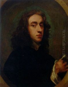 Portrait Of A Gentleman In A Black Cloak Holding A Letter