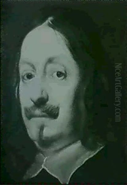 A Portrait Of A Cavalier, Bust Length, Wearing A Linen Collar - view 1