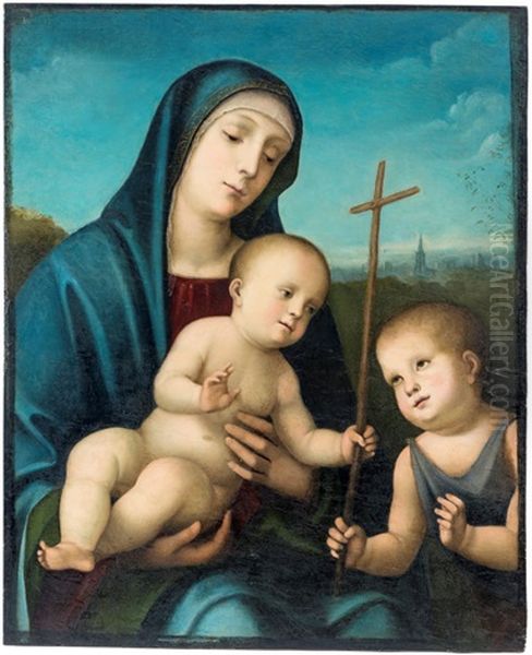 Vierge A L'enfant Avec Saint Jean Baptiste - view 1