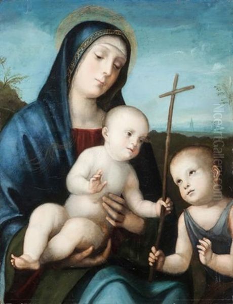 Vierge A L'enfant Et Saint Jean-baptiste - view 1