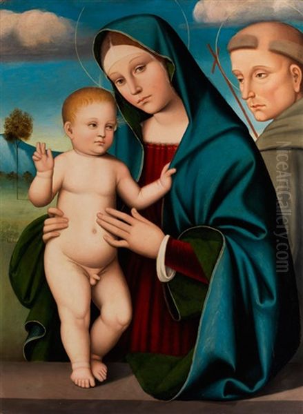 Madonna Mit Dem Kind Und Dem Heiligen Franziskus - view 1