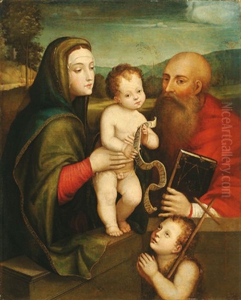 Madonna Mit Kind, Dem Heiligen Hieronymus Und Dem Johannesknaben - view 1