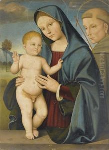 Madonna Con Bambino E Sant'antonio by Francesco Francia