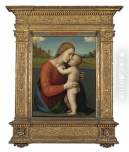 Maria Und Kind Vor Einer Landschaft by Francesco Francia