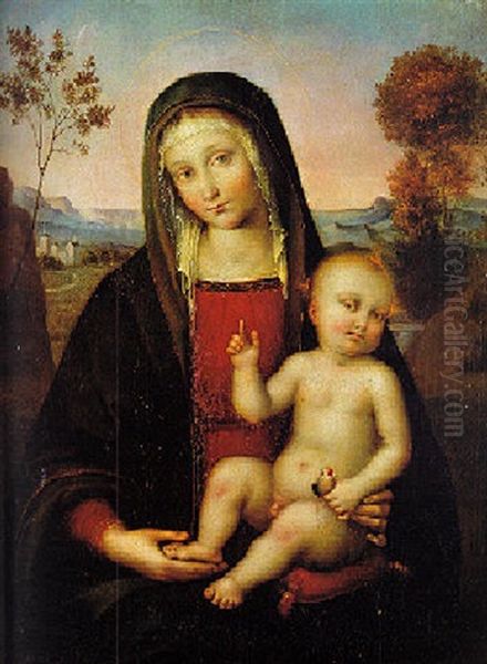 The Madonna And Child In A Landscape - view 1