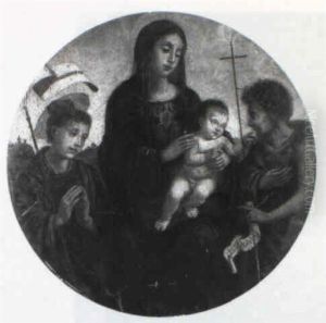 Vierge A L'enfant, Saint Jean Baptiste Et Saint Etienne by Francesco Francia