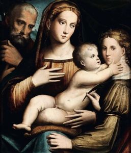 Sacra Famiglia Con Santa Caterina D'alessandria