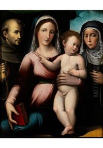 Madonna Mit Kind, Heiligem Franziskus Und Der Heiligen Katharina Von Siena