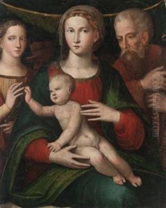 The Mystic Marriage Of Saint Catherine by Giacomo Francia