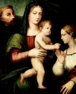 Die Mystische Verlobung Der Hl. Katharina Von Siena Mit Dem Jesuskind by Giacomo Francia