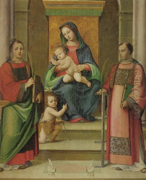 La Madonna Col Bambino E S. Giovannino Tra I Santi Stefano E Lorenzo, Due Battuti Bianchi - view 1