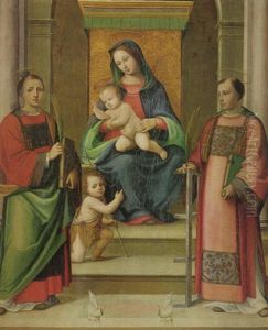 La Madonna Col Bambino E S. Giovannino Tra I Santi Stefano E Lorenzo, Due Battuti Bianchi