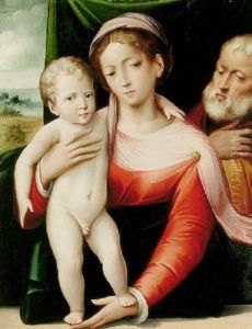 Madonna And Child With Saint Joseph by Giacomo Francia
