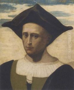 Portrait Of A Man In A Green And Black Jacket With White Shirt And Black Hat Portrait Of A Man In A Green And Black Jacket With White Shirt And Black Hat