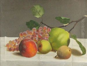 A Pair Of Still Lifes Of Fruit by John F. Francis