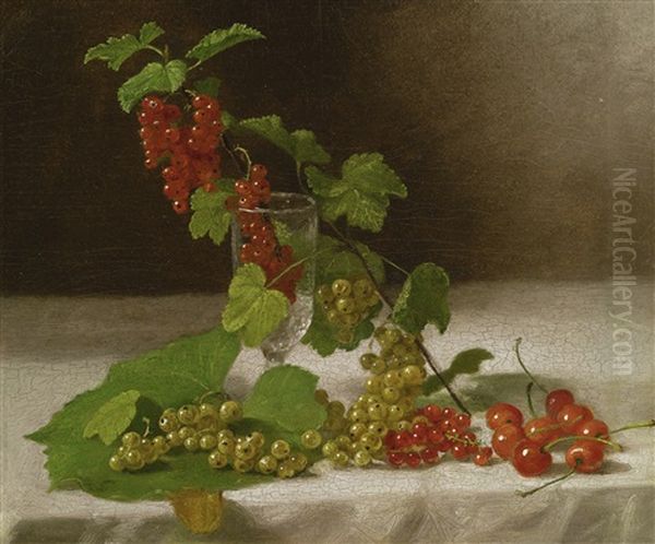 Still Life With Cherries, Glass And Currants - view 1