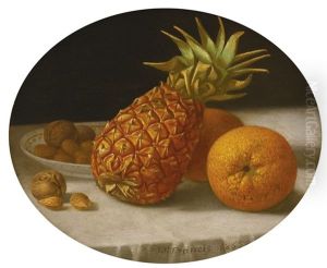 Still Life With Pineapple, Oranges And Nuts by John F. Francis
