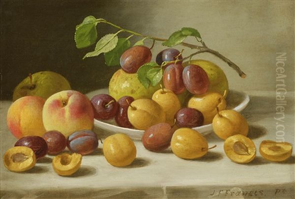 Still Life With Peaches, Plums And Apples - view 1