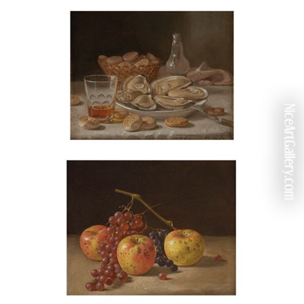 Still Life With Oysters (+ Still Life With Grapes And Apples; 2 Works) - view 1