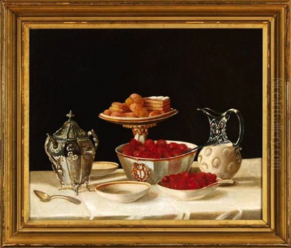 Still Life Berries, Cakes And Cream - view 1