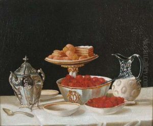 Strawberries And Cream Still Life