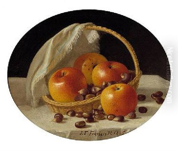 Still Life With Nuts And Apples In A Basket - view 1
