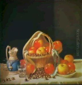 Still Life With Apples And Chestnuts by John F. Francis