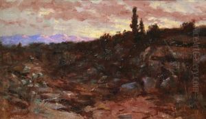 Western Sunset Landscape At Dusk by John Bond Francisco