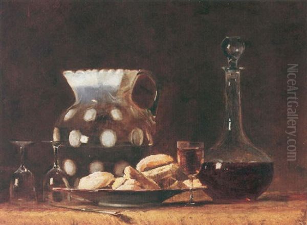 A Still Life With A Wine Flask - view 1
