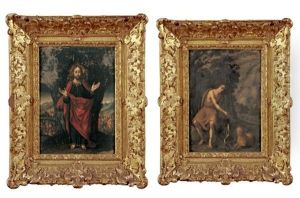 Saint Jean Baptiste (+ Le Christ, Smlr; Pair) by Gabriel Franck