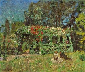 Wannseegarten Mit Lagerndem Paar