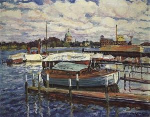 Boote An Der Havel In Potsdam by Philipp Franck