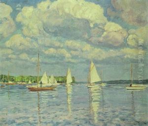 Segelboote Vor Schwanenwerder
