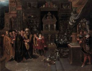 Solon And Croesus by Frans Francken III