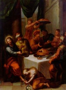 Gastmahl In Bethanien - Maria Magdalena Salbt Christus Die Fuse