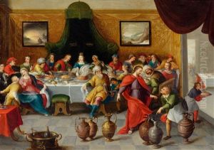 The Wedding At Cana: The Miracle Of Turning Water Into Wine by Hieronymus Francken III
