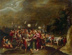 Garden Of Gethsemane, Kiss Of Judas, Arrest And Taking Of Christ by Hieronymus Francken III