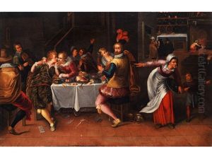 Festmahl Im Interieur by Hieronymus Francken III
