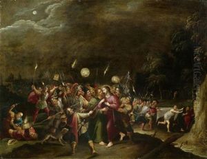 Garten Getsemani, Judaskuss, Gefangennahme Und Ergreifung Christi by Hieronymus Francken III
