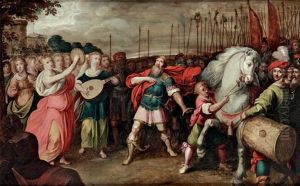 Le General Victorieux Jephte Rencontre Sa Fille by Hieronymus Francken III