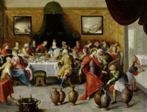 Hochzeit Zu Kanaan Mit Der Wundersamen Weinvermehrung by Hieronymus Francken III