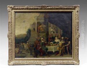 Le Banquet D'esther Et Assuerus by Hieronymus Francken III