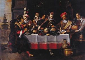Le Festin Du Mauvais Riche by Ambrosius Francken