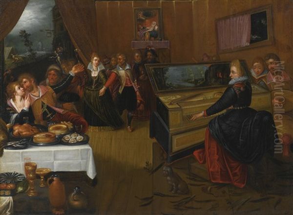 A Banquet Scene, An Allegory On Love And Lust - view 1