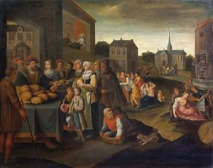 Les Sept Oeuvres De Misericorde by Ambrosius Francken the Younger