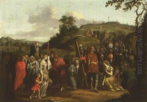 Jesus Fallt Unter Dem Kreuz by Ambrosius Francken the Younger