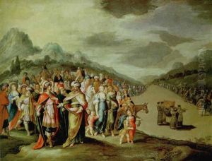 Los Israelitas Ante El Arca De La Alianza by Ambrosius Francken the Younger